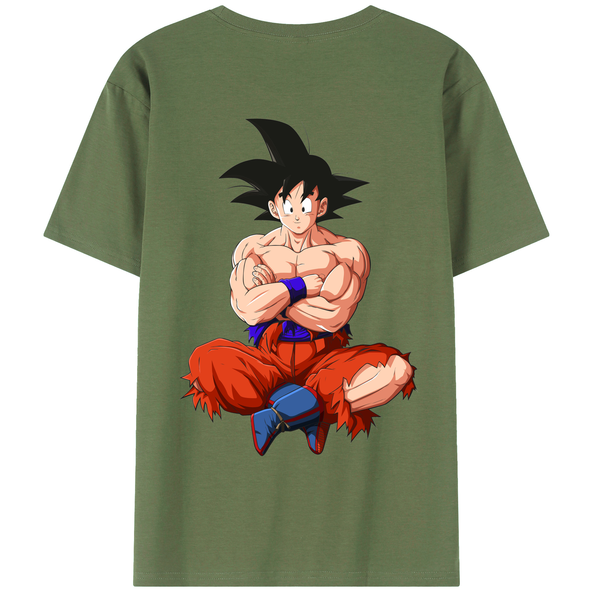 （画像用） ドラゴンボール 孫悟空（そん ごくう）Son Goku カカロット DRAGON BALL Kakarotto 綿100％ メンズ半袖Tシャツ（バックプリント） 通気性